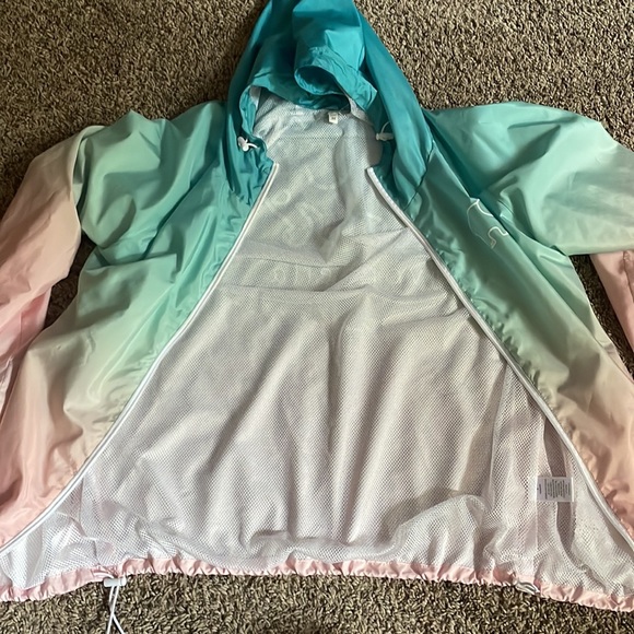 Ivory Ella ombré rainbow zip up windbreaker - Picture 5 of 5